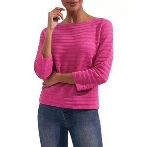 Hobbs Fuchsia Nellie Boat Neck Sweater Women's Top Size Small